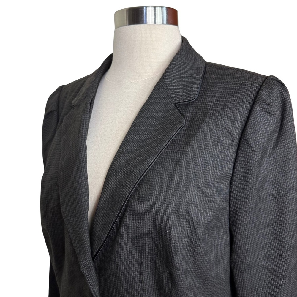 Halogen Houndstooth Black Brown Lined Career Offi… - image 3